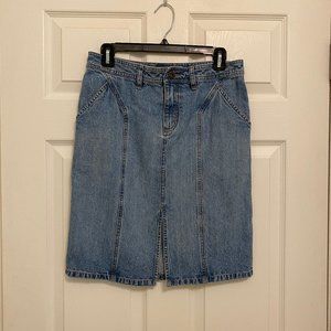 J. Crew light wash denim skirt